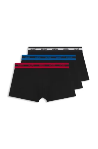 3er-Pack Stretch-Baumwoll-Boxershorts mit Logo-Bund