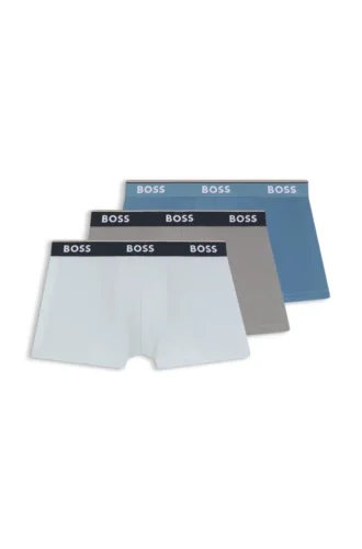 3er-Pack Stretch-Baumwoll-Boxershorts mit Logo-Bund