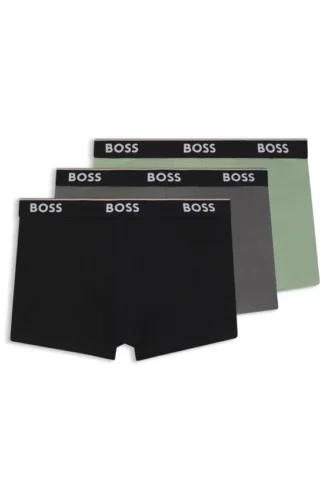 3er-Pack Stretch-Baumwoll-Boxershorts mit Logo-Bund