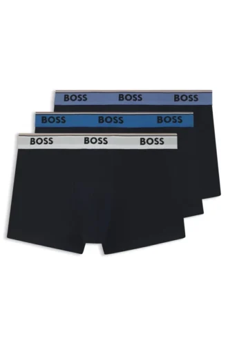 3er-Pack Stretch-Baumwoll-Boxershorts mit Logo-Bund