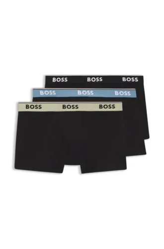 3er-Pack Stretch-Baumwoll-Boxershorts mit Logo-Bund