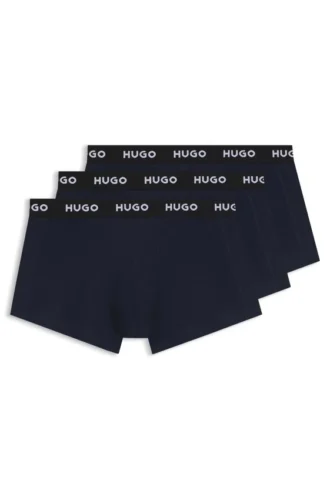 3er-Pack Stretch-Baumwoll-Boxershorts mit Logo-Bund