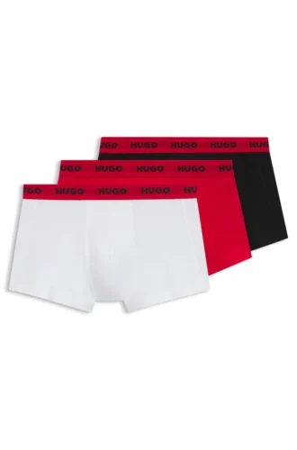 3er-Pack Stretch-Baumwoll-Boxershorts mit Logo-Bund