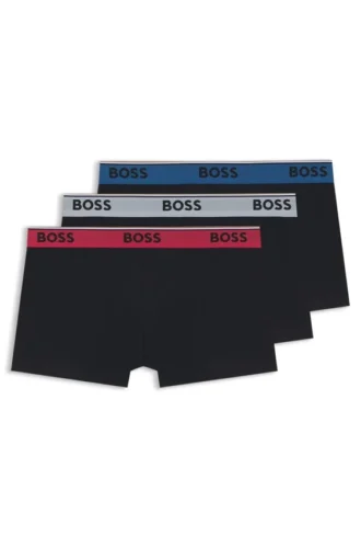 3er-Pack Stretch-Baumwoll-Boxershorts mit Logo-Bund