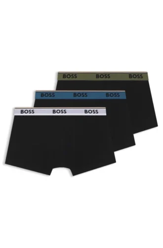 3er-Pack Stretch-Baumwoll-Boxershorts mit Logo-Bund