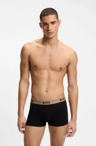 3er-Pack Stretch-Baumwoll-Boxershorts mit Logo-Bund