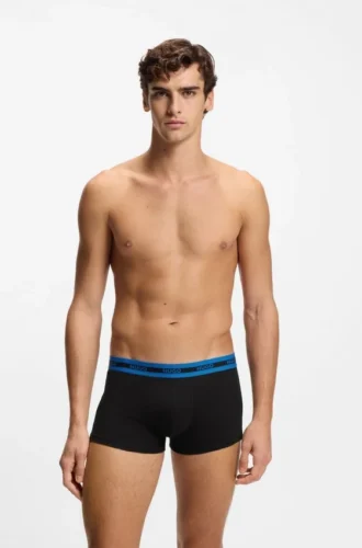 3er-Pack Stretch-Baumwoll-Boxershorts mit Logo-Bund