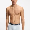 3er-Pack Stretch-Baumwoll-Boxershorts mit Logo-Bund