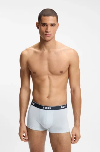 3er-Pack Stretch-Baumwoll-Boxershorts mit Logo-Bund
