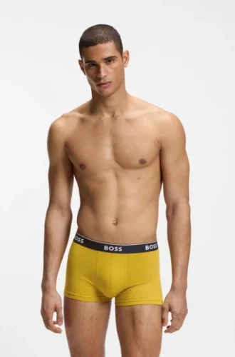 3er-Pack Stretch-Baumwoll-Boxershorts mit Logo-Bund