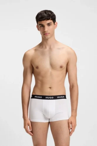 3er-Pack Stretch-Baumwoll-Boxershorts mit Logo-Bund