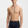 3er-Pack Stretch-Baumwoll-Boxershorts mit Logo-Bund