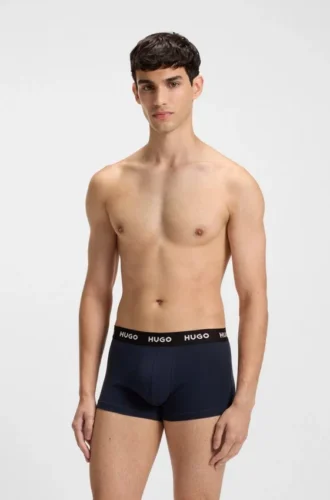 3er-Pack Stretch-Baumwoll-Boxershorts mit Logo-Bund
