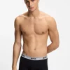 3er-Pack Stretch-Baumwoll-Boxershorts mit Logo-Bund