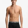 3er-Pack Stretch-Baumwoll-Boxershorts mit Logo-Bund
