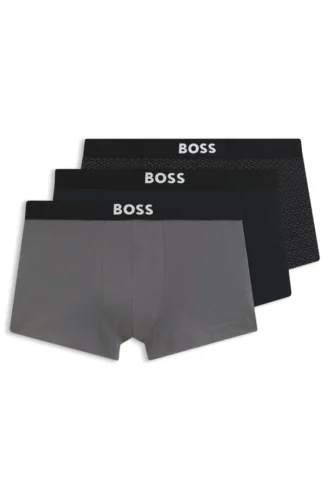 3er-Pack Stretch-Baumwoll-Boxershorts mit Logos
