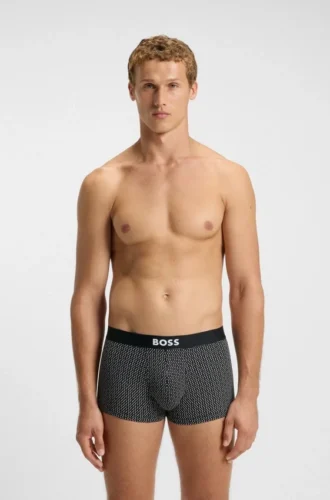 3er-Pack Stretch-Baumwoll-Boxershorts mit Logos