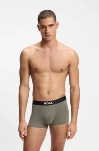 3er-Pack Stretch-Baumwoll-Boxershorts mit Logos