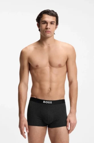 3er-Pack Stretch-Baumwoll-Boxershorts mit Logos