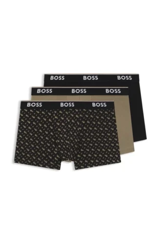 3er-Pack Trunks mit Logo-Bund