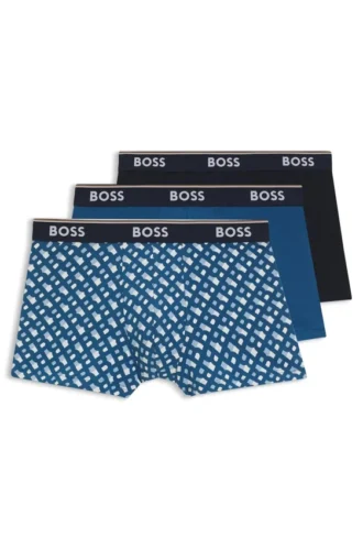 3er-Pack Trunks mit Logo-Bund