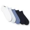 5er-Pack knöchellange Socken aus Baumwollmischung mit Markenlogo