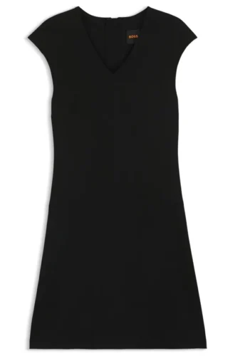 A-Linien-Kleid mit aufgenähten Schnittlinien