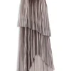 A-Linien-Kleid mit zweifarbigen Plisseefalten