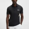 Aktiv feuchtigkeitsregulierendes Slim-Fit-Poloshirt aus Stretch-Piqué