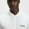 Aktiv feuchtigkeitsregulierendes Slim-Fit-Poloshirt aus Stretch-Piqué