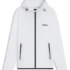 Aktiver Stretch-Gabardine-Hoodie mit Reißverschluss und thermoregulierender Technologie