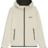 Aktiver Stretch-Gabardine-Hoodie mit Reißverschluss und thermoregulierender Technologie