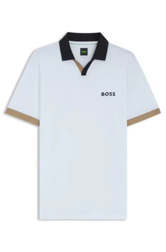 Aktives, farbblockiertes Slim-Fit-Poloshirt aus Ripstop-Gewebe
