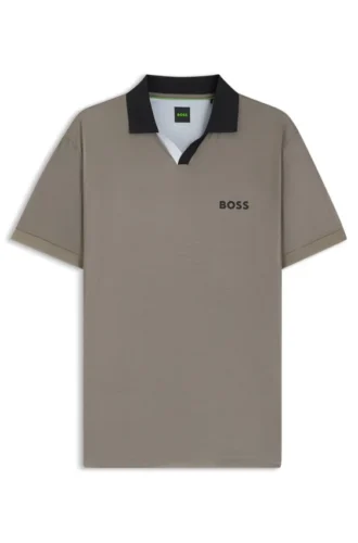 Aktives, farbblockiertes Slim-Fit-Poloshirt aus Ripstop-Gewebe
