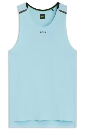 Aktives Oberteil aus Mesh-Jersey mit dekorativen reflektierenden Details