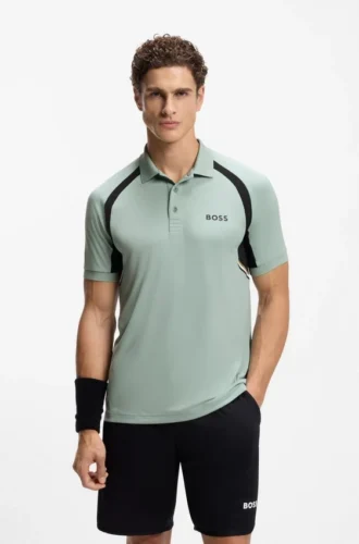 Aktives, schnell trocknendes Slim-Fit-Polohemd mit Vier-Wege-Stretch