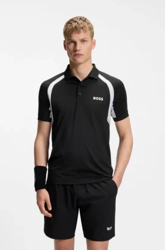 Aktives, schnell trocknendes Slim-Fit-Polohemd mit Vier-Wege-Stretch