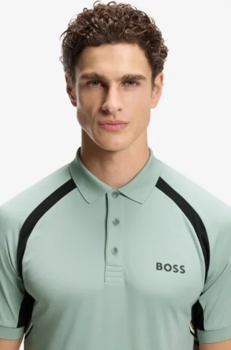 Aktives, schnell trocknendes Slim-Fit-Polohemd mit Vier-Wege-Stretch