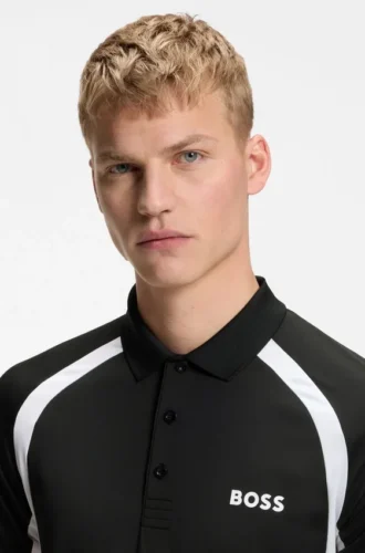 Aktives, schnell trocknendes Slim-Fit-Polohemd mit Vier-Wege-Stretch