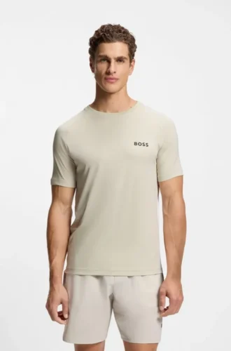 Aktives, schnell trocknendes Slim-Fit-T-Shirt mit Vier-Wege-Stretch