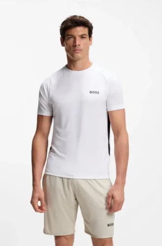 Aktives, schnell trocknendes Slim-Fit-T-Shirt mit Vier-Wege-Stretch