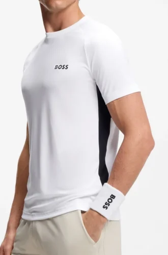 Aktives, schnell trocknendes Slim-Fit-T-Shirt mit Vier-Wege-Stretch