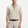 Aktives Slim-Fit-Polohemd aus feuchtigkeitsableitender Stretch-Baumwolle