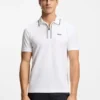 Aktives Slim-Fit-Polohemd aus feuchtigkeitsableitender Stretch-Baumwolle