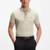 Aktives Slim-Fit-Polohemd aus feuchtigkeitsableitender Stretch-Baumwolle