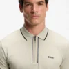 Aktives Slim-Fit-Polohemd aus feuchtigkeitsableitender Stretch-Baumwolle