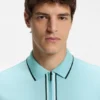 Aktives Slim-Fit-Polohemd aus feuchtigkeitsableitender Stretch-Baumwolle
