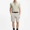 Aktives Slim-Fit-Polohemd aus feuchtigkeitsableitender Stretch-Baumwolle