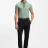 Aktives Slim-Fit-Polohemd aus feuchtigkeitsableitender Stretch-Baumwolle
