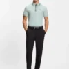 Aktives Slim-Fit-Polohemd aus feuchtigkeitsableitender Stretch-Baumwolle